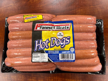 5# Family Pack 8/1 Pork & Beef Hot Dogs 1pc