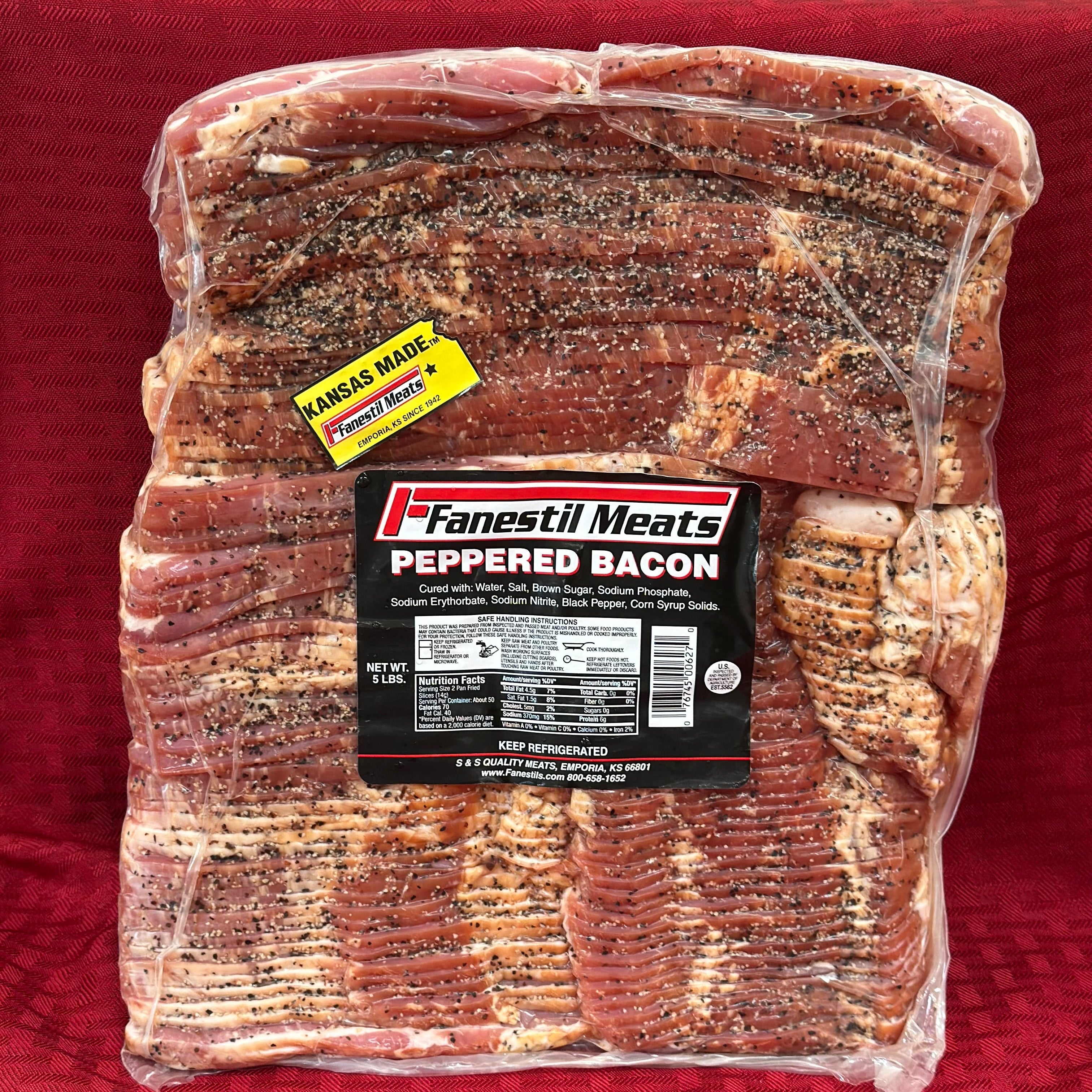 Fanestil Pepper Bacon 5# 2pc/box